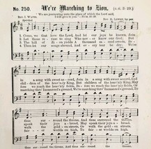1883 Gospel Hymn Marching To Zion Sheet Music Victorian Church Religion ... - $19.99