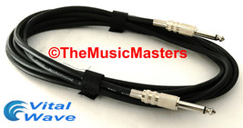 12ft 1/4&quot; Instrument Guitar Bass Amp Keyboard Audio Patch Cable Cord Wir... - £8.46 GBP