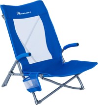 Moon Lence Low Seat Portable Lightweight Outdoor Chair With Carry Bag, Blue, - £57.37 GBP