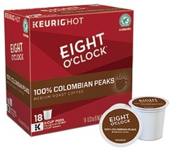 Eight O&#39;Clock Colombian Peaks Coffee 18 to 144 Keurig K cups Pick Any Quantity - £18.79 GBP+