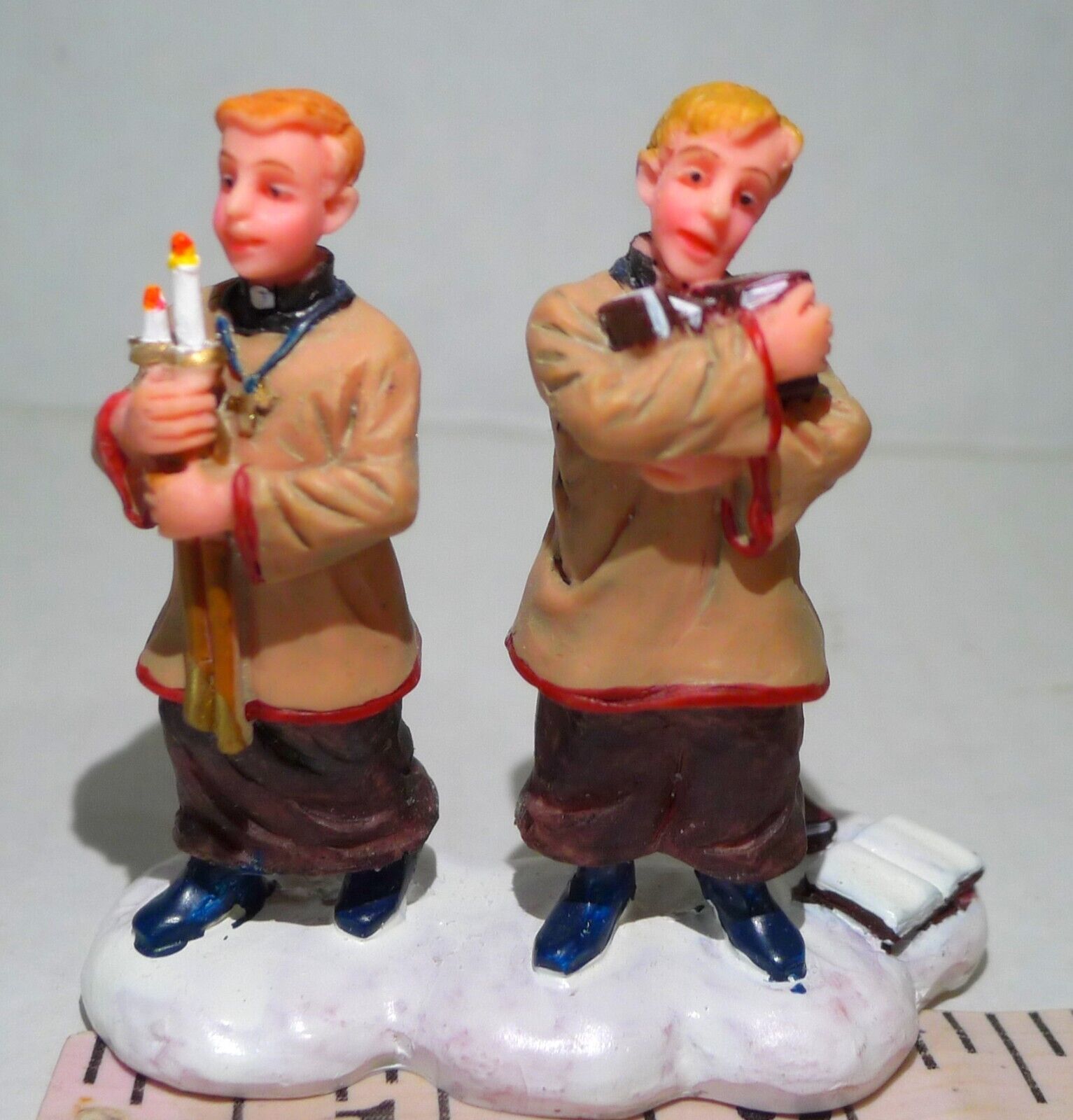 Primary image for Lemax Christmas Church Religious  Priest Men Hymnal Books Figurine 2005