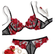 High Quality Bra Set Lingerie Push Up Brassiere Lace Embroidery Underwear set- S - $21.84