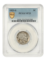 1923-S 5C Pcgs VF25 - £93.62 GBP