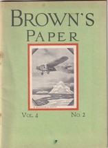 Vtg 1928 Brown&#39;s Paper Magazine Vol 4 No 2 &amp; Brown&#39;s Endurance Contest F... - £34.48 GBP