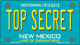 Top Secret New Mexico Teal Novelty Mini Metal License Plate Tag - £11.81 GBP