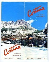 Cortina Dolomites Italy Brochure &amp; Winter Season 1963 Trail Maps &amp; Infor... - £31.01 GBP
