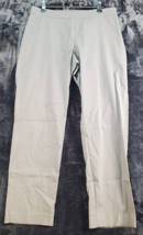 Fashion Bug Pant Womens Size 8 Gray Rayon Pockets Elastic Waist Flat Front - £9.84 GBP
