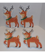 Wondershop by Target Christmas Reindeer Melamine Set of 4 Plates 11&quot; Lon... - £15.57 GBP