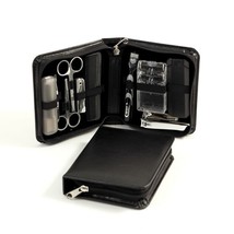 Bey Berk 11 Piece Travel Manicure / Shave Set in Black Leather Case - £45.92 GBP