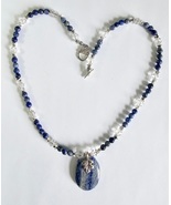 Cool Lapis Pendant Necklace Handmade - $25.00