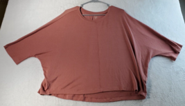 a.n.a A New Approach Blouse Top Womens 2XL Dusty Rose Knit Rayon Short Sleeve - £8.87 GBP