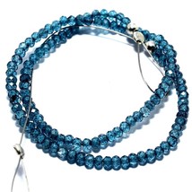 Blue Apatite Rondelle Beads Briolette 7 inch Natural Loose Gemstone Jewelry - £4.75 GBP