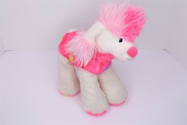 Aurora World Pink &amp; White Poodle Dog Plush 10&quot; Stuffed Animal - $14.84