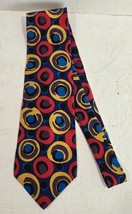 Perry Ellis Portfolio Multicolor 100% Silk Mens Necktie Neck Tie USA - $18.81