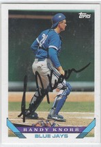 Randy Knorr Auto - Signed Autograph 1993 Topps #534  - MLB Toronto Blue Jays - £1.94 GBP