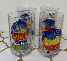 4 Diet Pepsi &#39;You Got The Right One Baby Uh Huh&#39; Ray Charles Vintage Glasses - £15.18 GBP