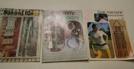 000 3 Vintage Macrame Project Magazines Guides Patterns - £9.96 GBP