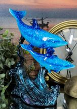 Marine Sea Ocean 2 Blue Dolphins Swimming Around Underwater Coral Reef F... - $22.99