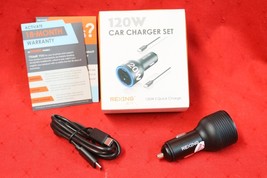 REXING - 120W Vehicle Quick Charger with 2 USB-C &amp; 1 USB For iPhone/Andr... - $43.40