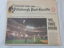 Oct 2 2000 Pittsburgh Post Gazette Newspaper Last Pirate Game Three Rivers - £23.65 GBP