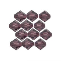 12 Amethyst Bicone Swarovski Crystal Beads 5301 3mm New - £6.23 GBP