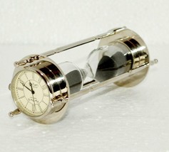 Brass Hourglass Sand Timer Old Vintage Antique Style Vintage 10 Min Cloc... - $39.08