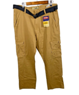 Wrangler Cargo Pants 36x32 Tan Brown Mens NEW Belted 100% Cotton Work We... - $1,118.29 MXN