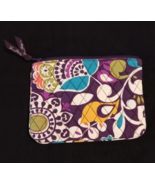Vera Bradley Purple Paisley Medium Cosmetic Makeup Bag EUC - $16.19 CAD