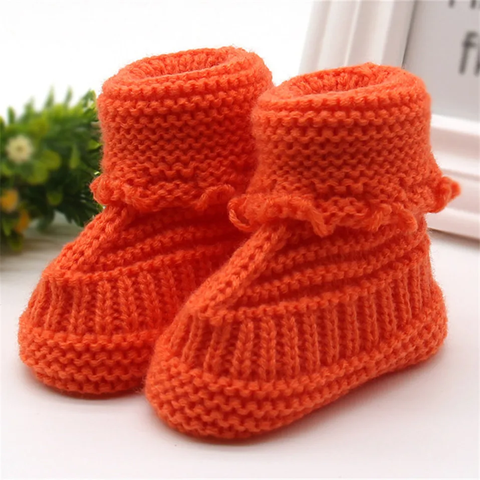 Orn baby boys girls crib shoes infant boys girls first walkers crochet knit winter warm thumb200