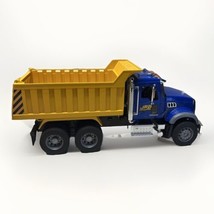 Bruder 1:16 02815 Mack Dump Truck Diecast Model Made In Germany 2007 Blue Yellow - $74.79