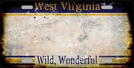 West Virginia State Background Rusty Novelty Metal License Plate LP-8165 - £15.11 GBP