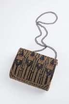 Ethnique minervas beaded cross-body clutch bag in Bronze - size One Size - £83.99 GBP