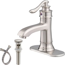 Brushed Nickel Bathroom Faucet Single Hole Single Handle Farmhouse Vanity - $71.94