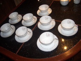 Vintage Noritake Mayfair Set Of 8 Coffee Cup /SAUCERS All Good Condition - £23.22 GBP