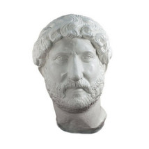 Hadrian Roman Emperor Bust Head alone Sculpture Museum Replica Reproduction - £544.55 GBP