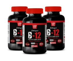 immune support vitamins - METHYLCOBALAMIN B-12 - mood enhancer adults 3 BOTTLE - $39.23