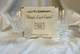 W.M. Dalton French Lead Crystal Wine Goblets - $14.20
