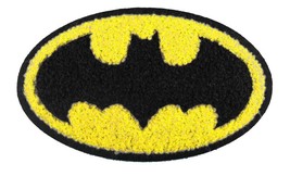 DC Comics Superhero 4.5&quot; Batman Logo Chenille Embroidered Iron-On Patch P-DC 32 - £4.07 GBP