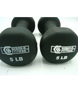(2) 5 lb Lot Neoprene Series 8 Fitness Dumbbell Toning Strengthen 10 lbs... - £31.64 GBP