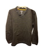 Mountain Hardware Men&#39;s M Wool Blend Grey Yellow Pinstripe Long Sleeve S... - $29.69