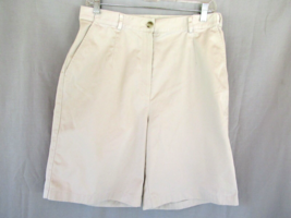 L.L. Bean shorts original fit Bermuda city walking Sz 12 Reg beige comfo... - $17.59