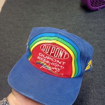 Vintage Jeff Gordon Hat Blue Rainbow Du Pont Refinish Racing Snapback Nutmeg - £55.07 GBP