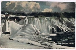 Postcard American Falls In Winter 1911 - £3.09 GBP
