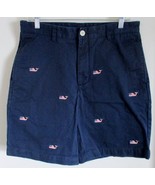 Men&#39;s Vineyard Vines Embroidered American Flag Whale Navy Blue Shorts Si... - $570.20 MXN