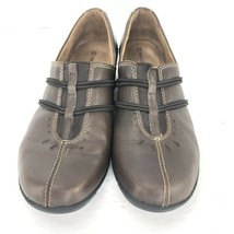 Naturalizer Nasan Women Leather Size 8 Brown Slip On Loafer Shoe Low Heel  - £31.26 GBP