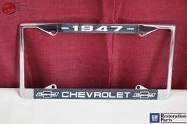 1947 Chevy Chevrolet GM Licensed Front Rear Chrome License Plate Holder Frame - £1,590.42 GBP