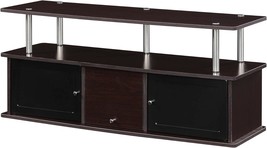 Espresso Convenience Concepts Designs2Go 50-Inch Tv Stand With 3 Storage - £99.85 GBP