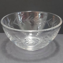 etched glass bowl arrow pattern 5 inch by 3.5 inch - £7.47 GBP