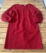 Chico’s Women’s Lace Sleeve detail dress size 14 Red M5 - $22.67
