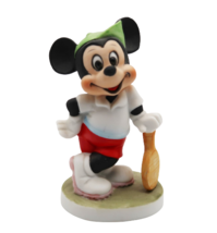 Vtg Walt Disney Productions Mickey Mouse tennis player ceramic figurine - £15.72 GBP